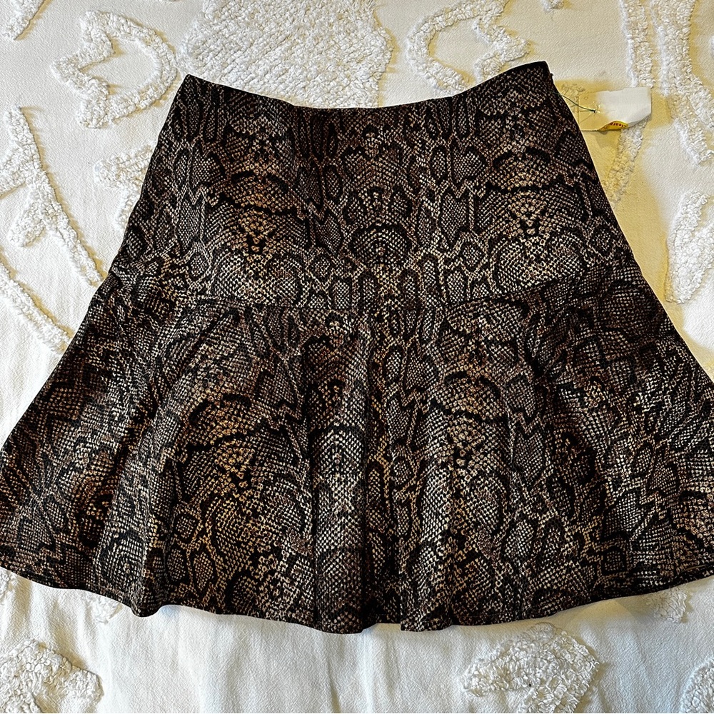 Joie Snakeskin Print Skirt